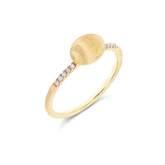 boules ring baby pave yellow gold