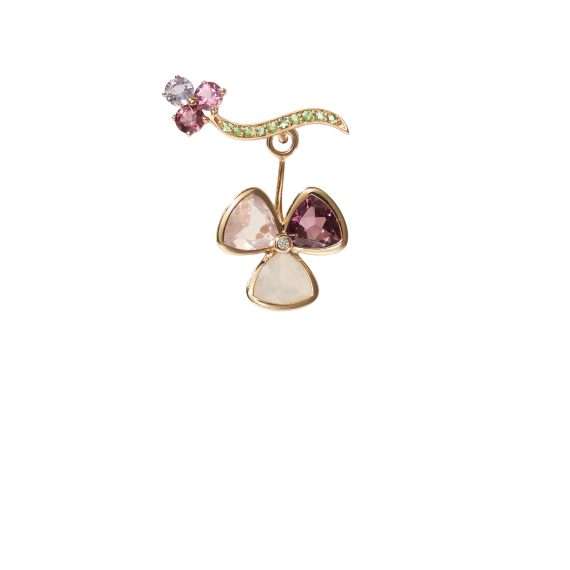 Bonebakker Impressonism earring Van Gogh pink blossom mix and match