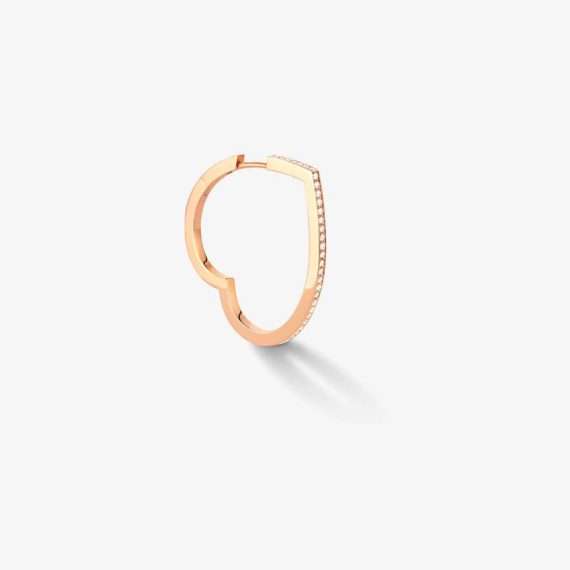 Bonebakker Repossi Antifer Heart large hoop earring with diamonds low