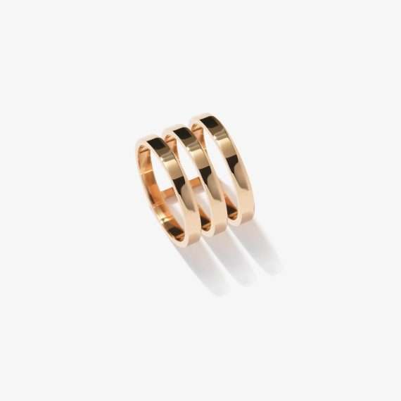 Bonebakker Repossi Berbere 3-row ring pink gold low