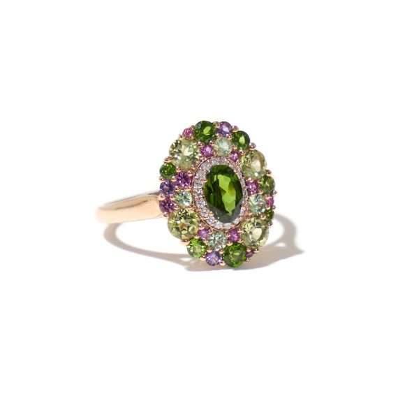 Bonebakker ring IMPRESSIONISM multicolor green pink