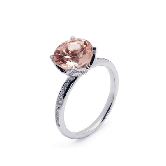 Key of Amsterdam white gold morganite diamonds