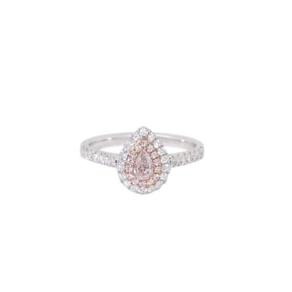 FANCY DIAMOND pink pear cut ring