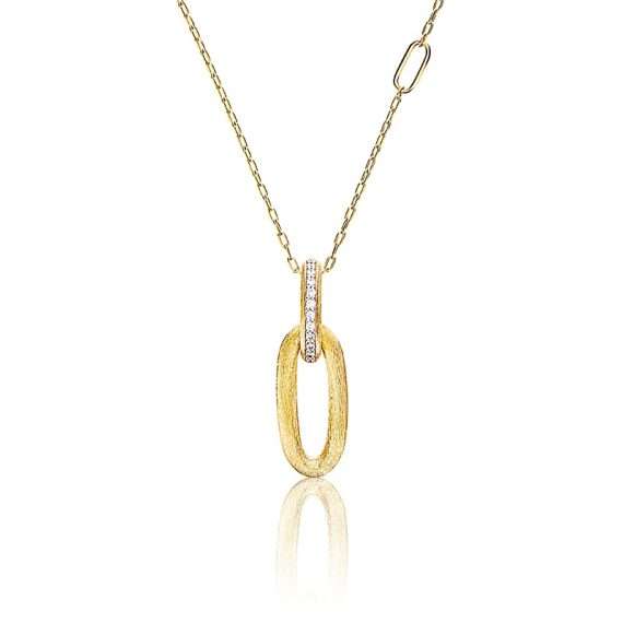 Nanis Libra Tiny gold necklace chain and diamonds CS3 602