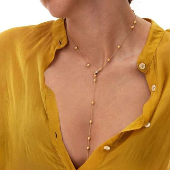 Nanis Soffio gold and diamonds Y-necklace