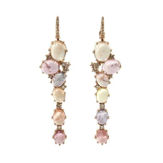 pastel gem tourmaline earrings