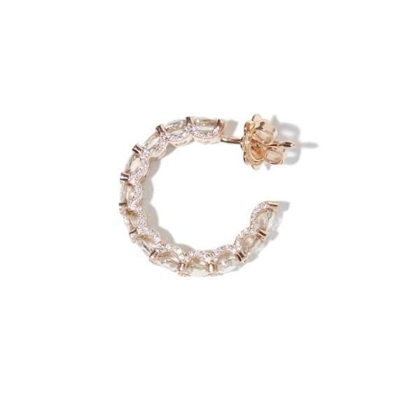 diamond hoop champagne diamond
