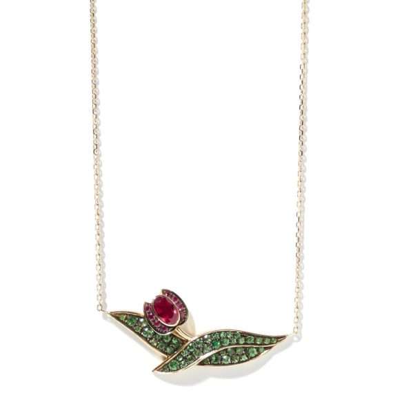 TULIP necklace ruby