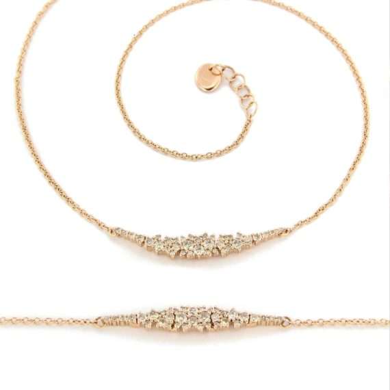 cascade collier champagne diamond