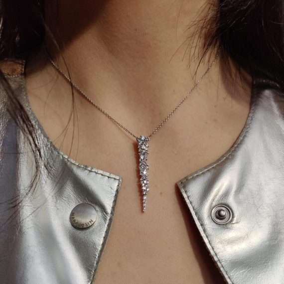 cascade white gold necklace