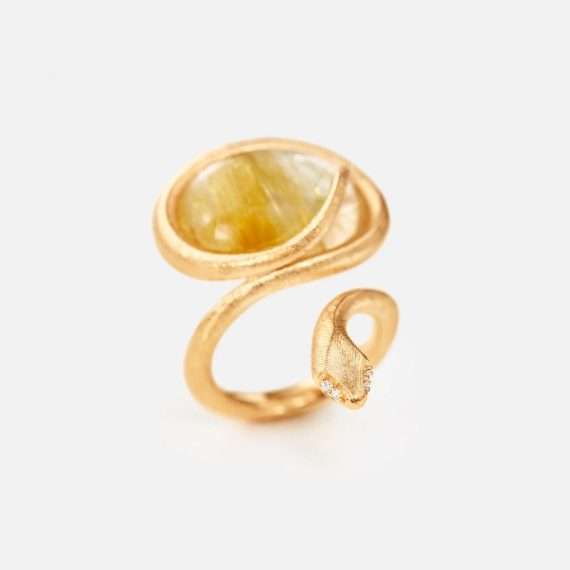 ole lynggaard snake ring rutile