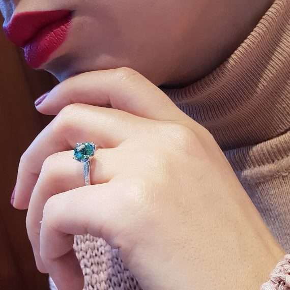 ring tourmalijn witgoud